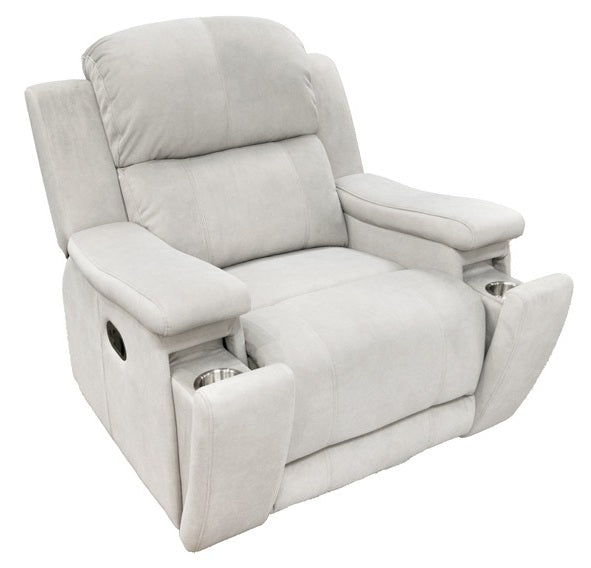 Valeria Dove Glider Recliner with Cup Holders