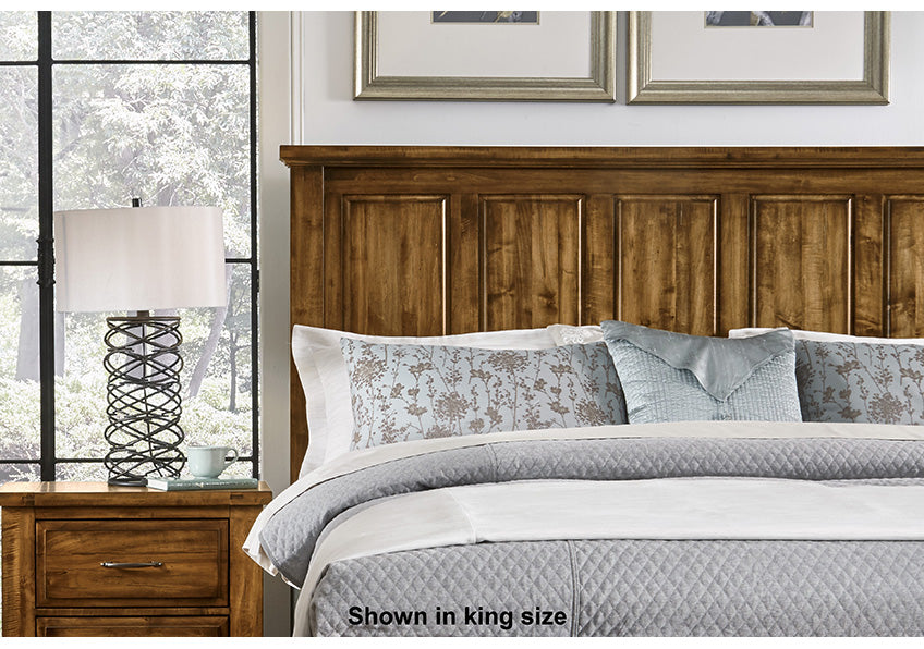 Artisan & Post Maple Road Queen Mansion Bed with Low Profile Footboard in Antique Amish