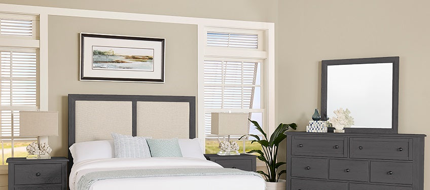 Artisan & Post Solid Wood custom express Queen Upholstered Headboard