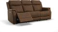 Flexsteel Easton Power Reclining Sofa with Power Headrests and Lumbar