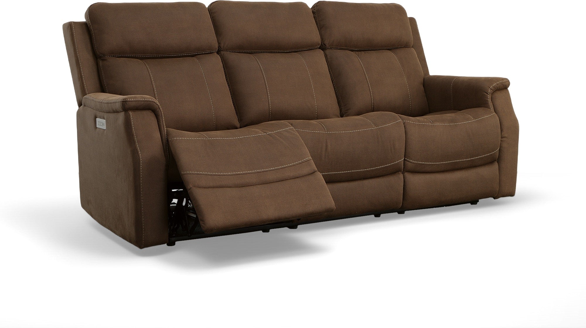 Flexsteel Easton Power Reclining Sofa with Power Headrests and Lumbar