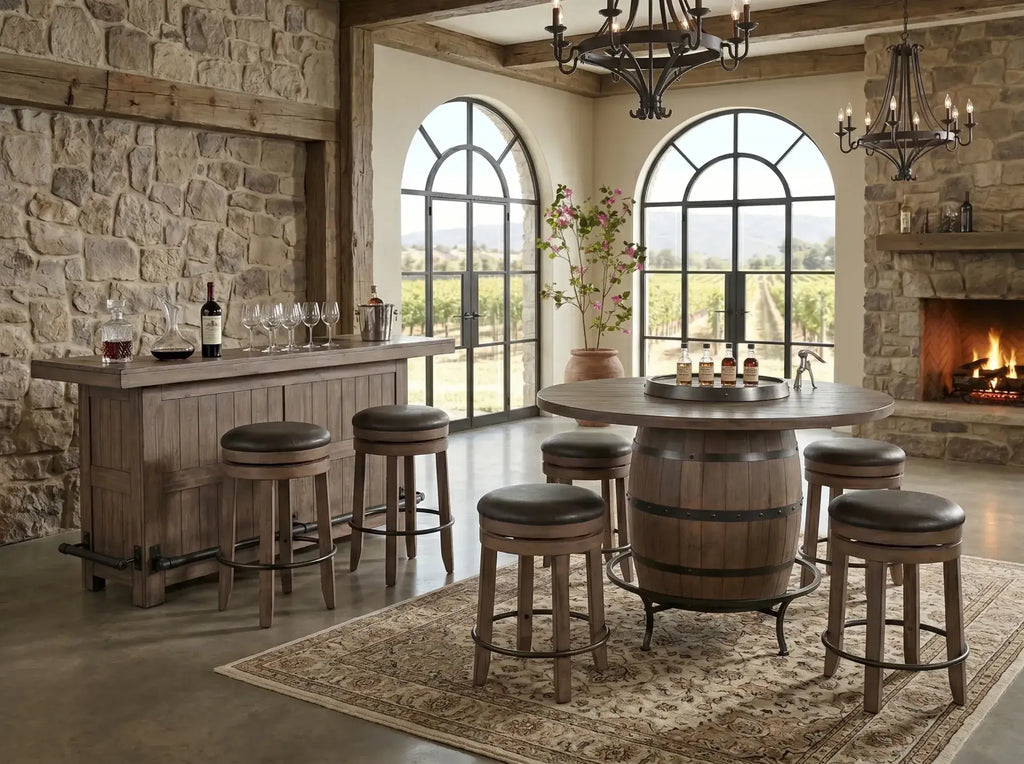 Sunny Designs Doe Valley Swivel Counter Stool