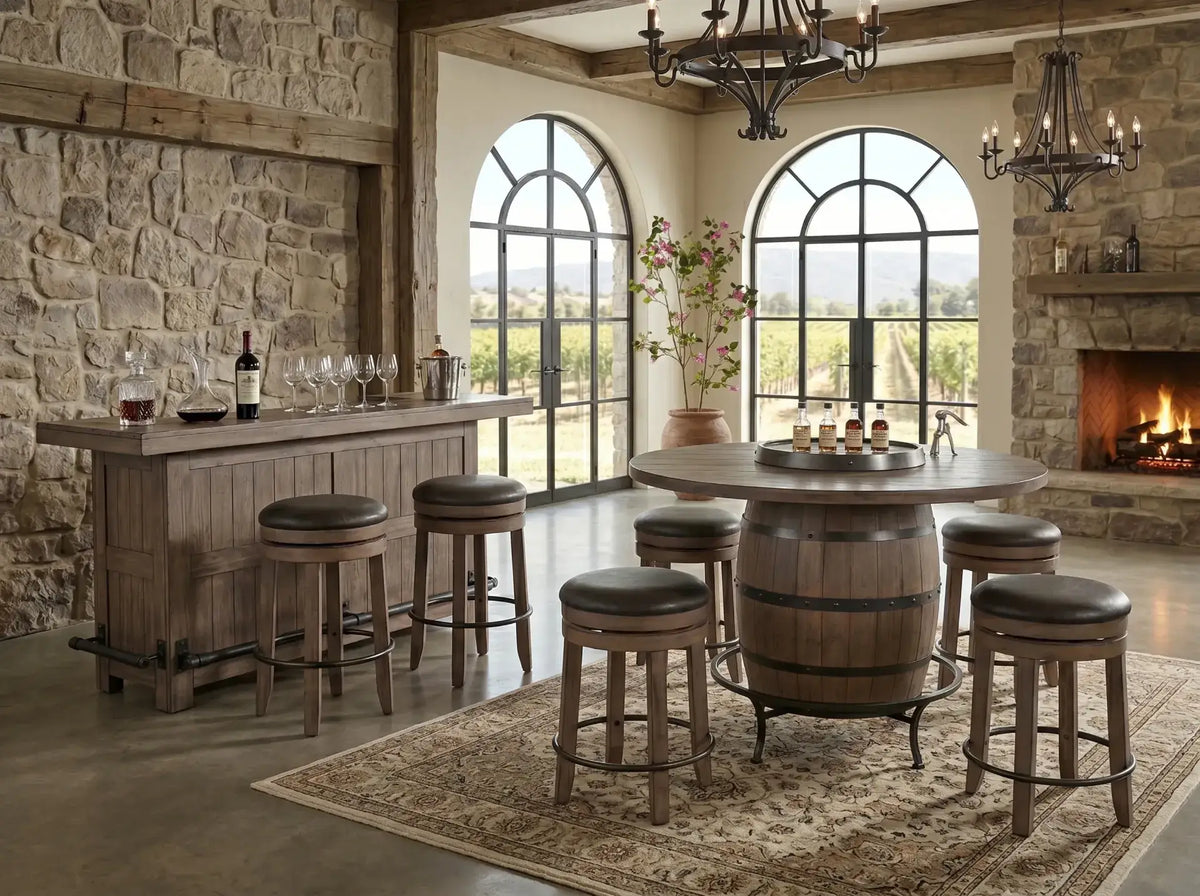 Sunny Designs Doe Valley Swivel Counter Stool