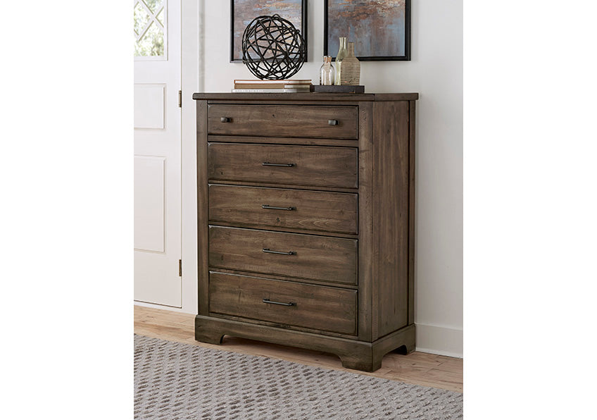 Artisan & Post Cool Rustic 5 Drawer Chest Mink Finish