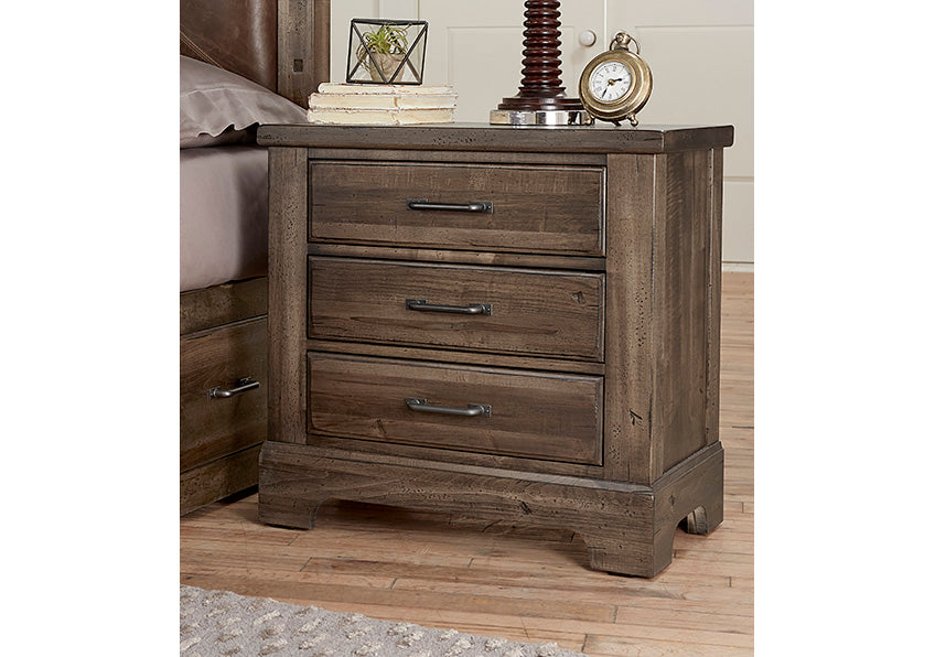 Artisan & Post Cool Rustic 3 Drawer Nightstand Mink Finish