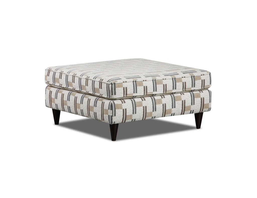 Fusion Square Cocktail Ottoman in Mackenzie Mineral