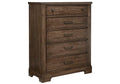 Artisan & Post Cool Rustic 5 Drawer Chest Mink Finish