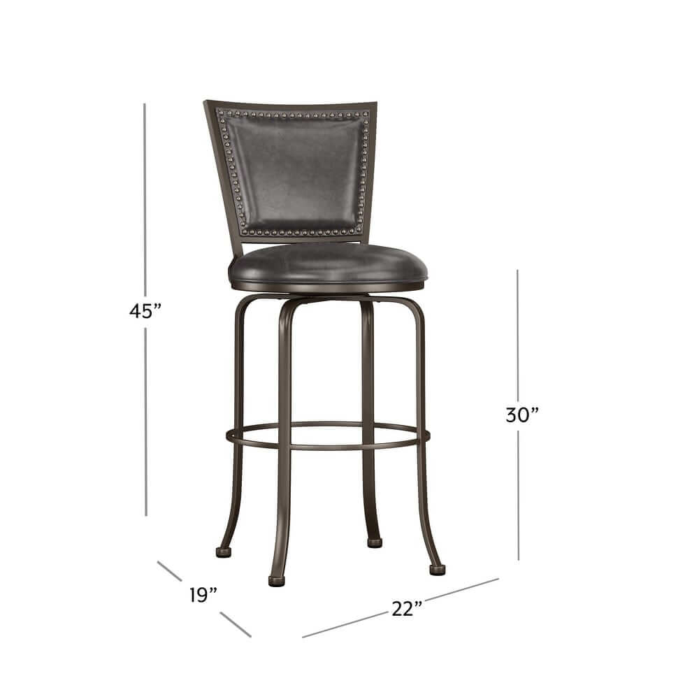 Belle Grove Commercial Metal Swivel Counter Stool