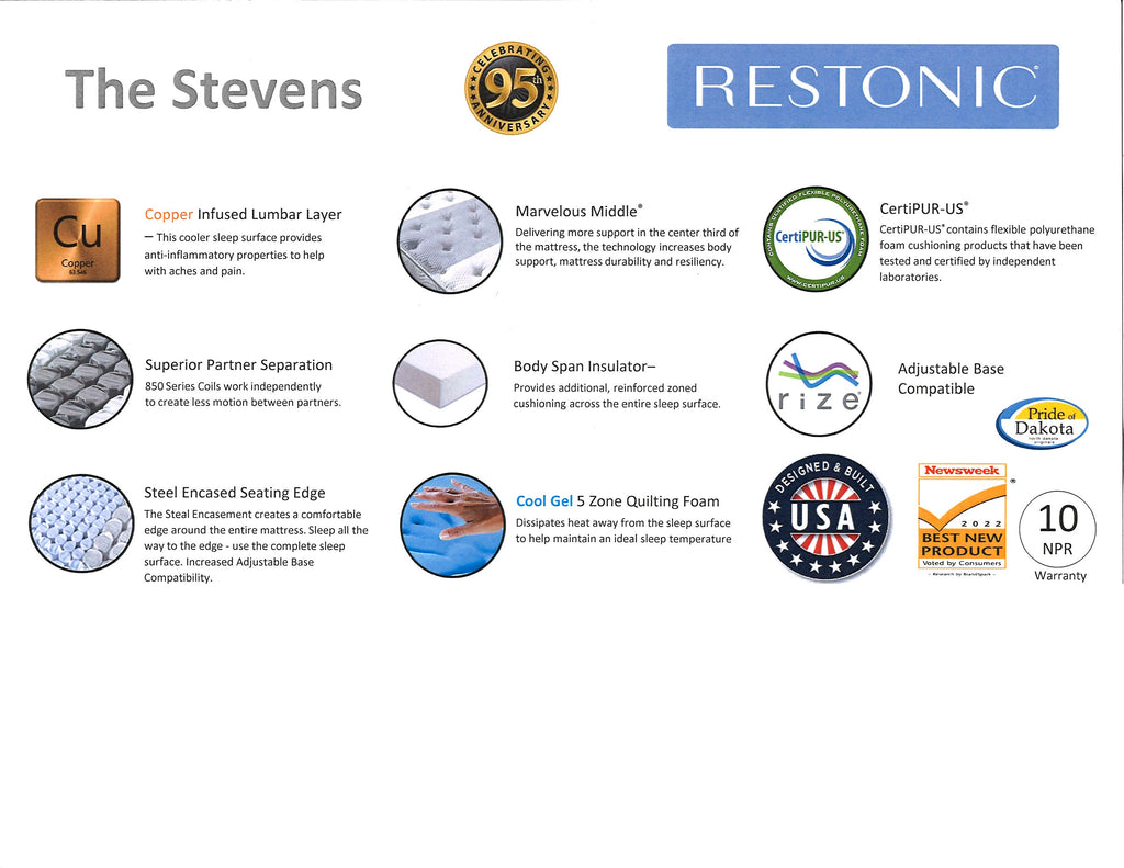 Restonic Stevens Hybrid Mattress