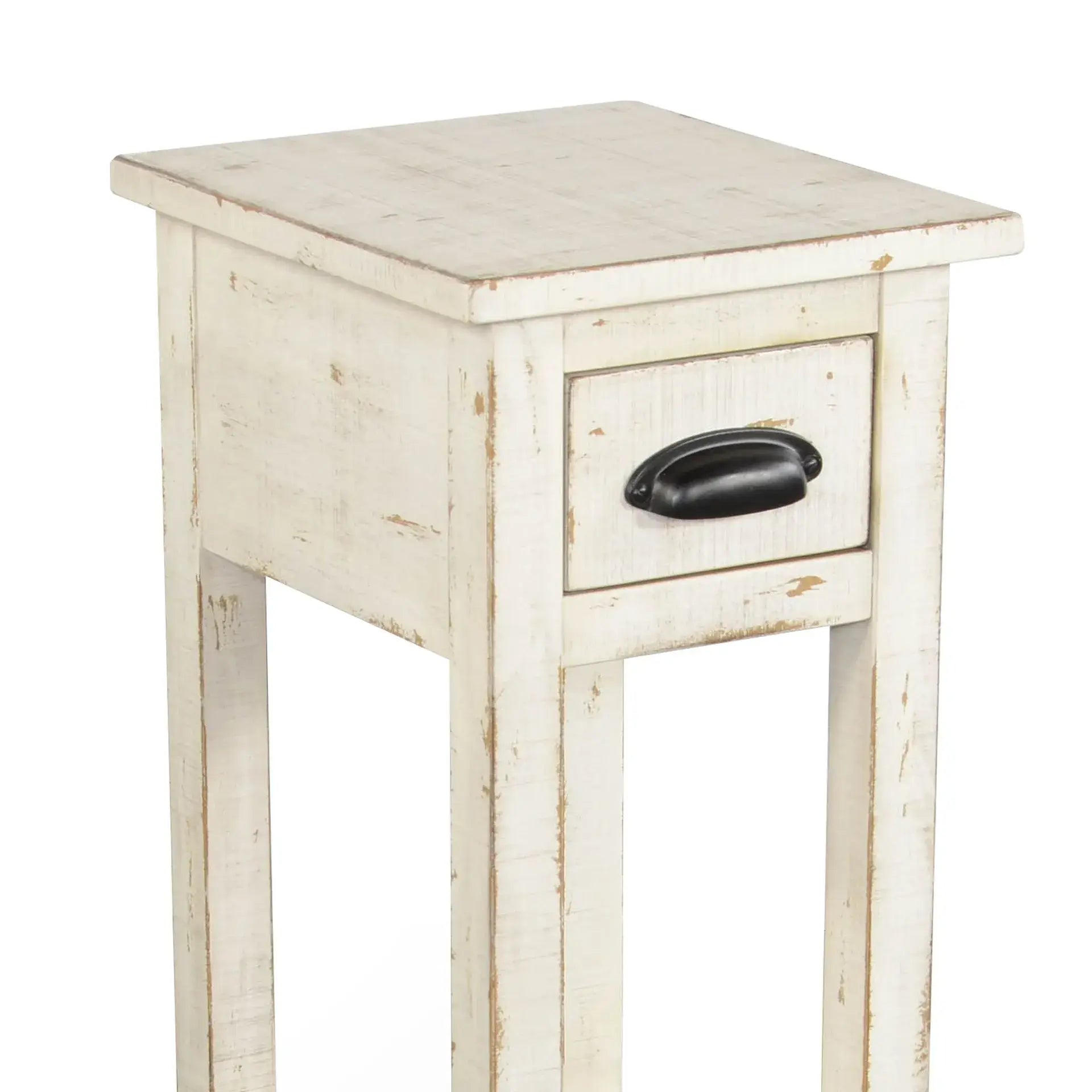 Sunny Designs Marina White Sand Chair Side Table