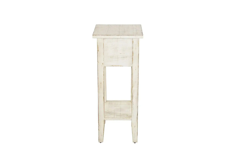 Sunny Designs Marina White Sand Chair Side Table