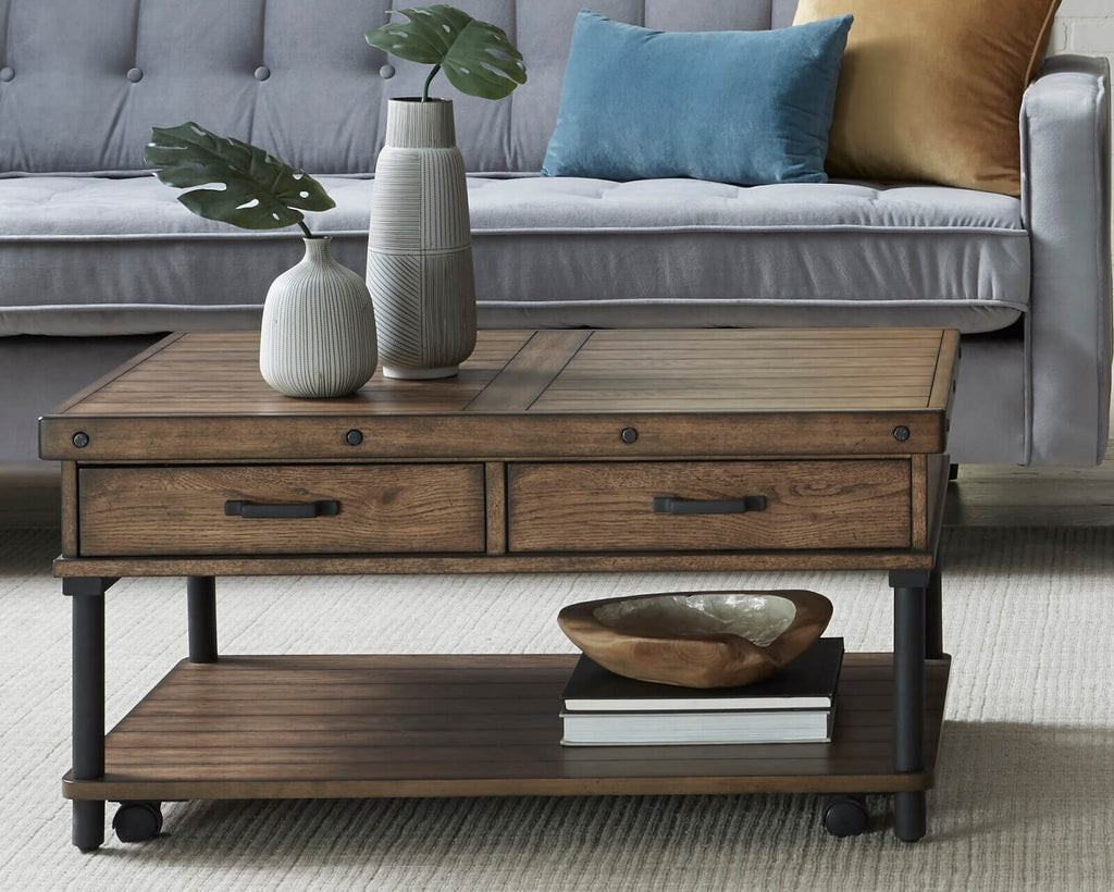 Null Pecan Rectangular Cocktail Table