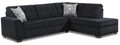 A & W Custom Furniture #2121 Sectional in Ebony