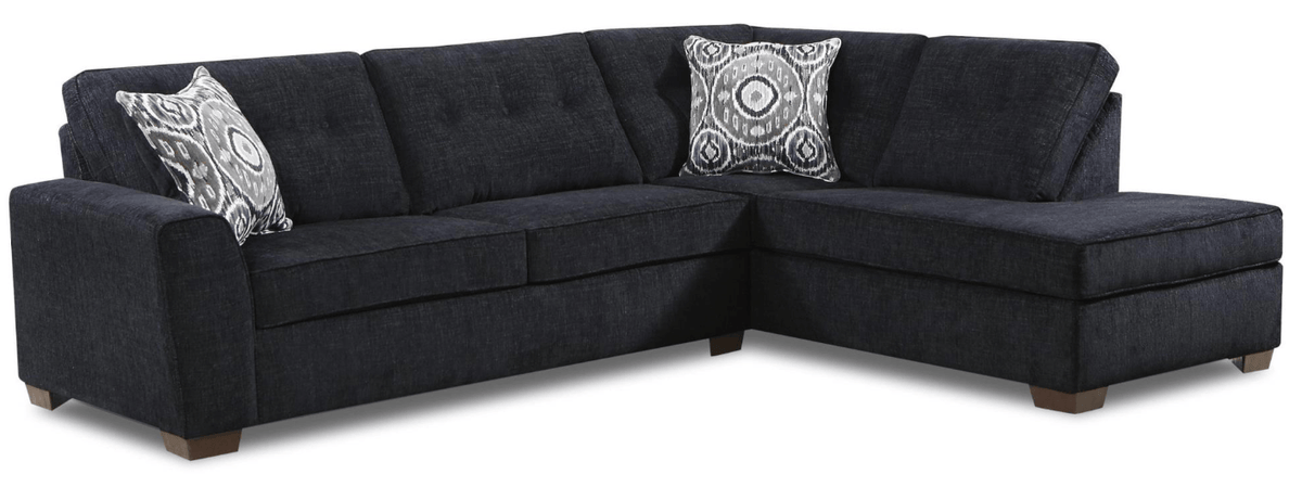 A & W Custom Furniture #2121 Sectional in Ebony