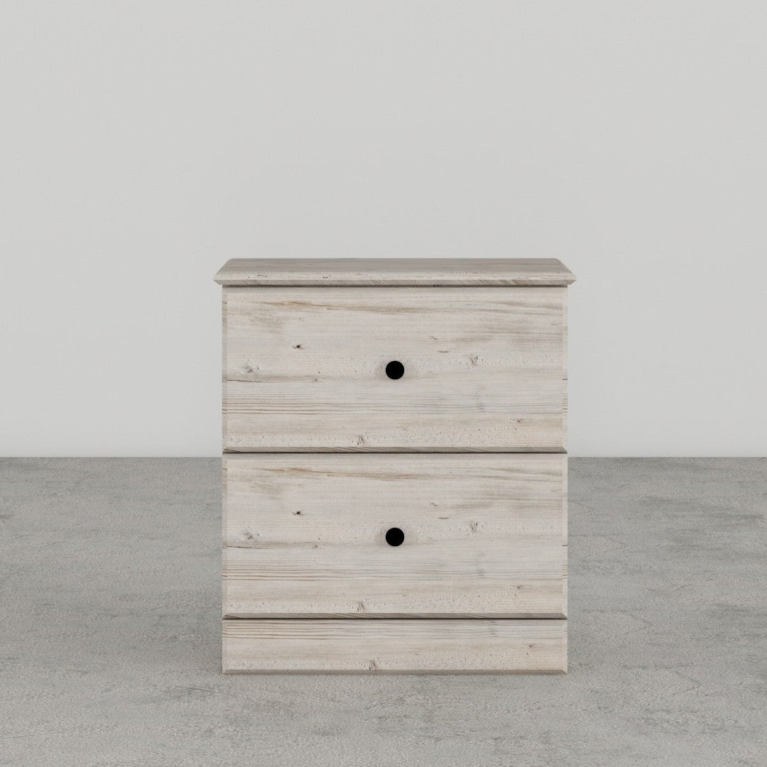 Perdue 2 Drawer Nightstand in Frosted Pine