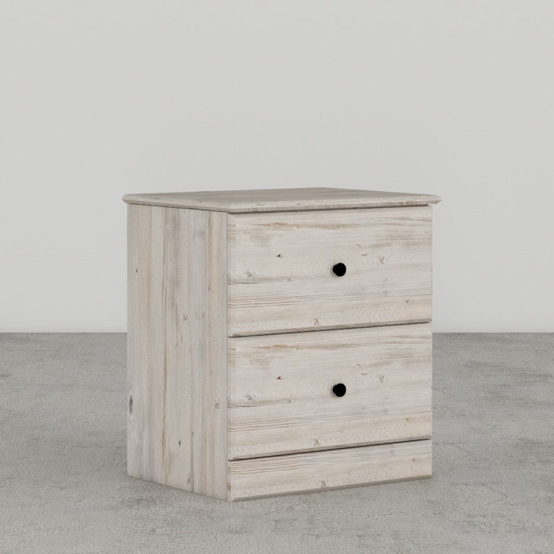 Perdue 2 Drawer Nightstand in Frosted Pine