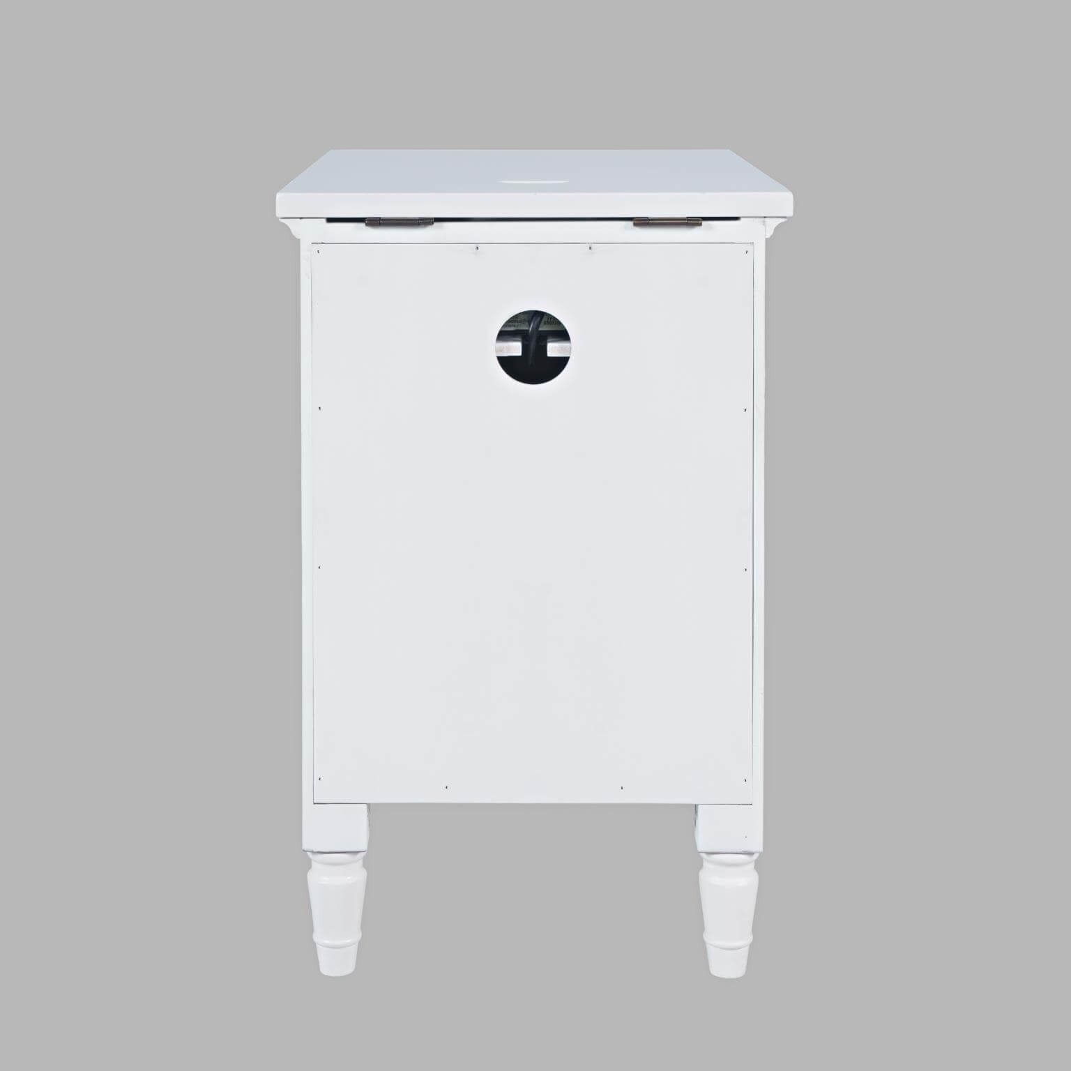 Westport Cabinet Power Chair Side Table in Westport White