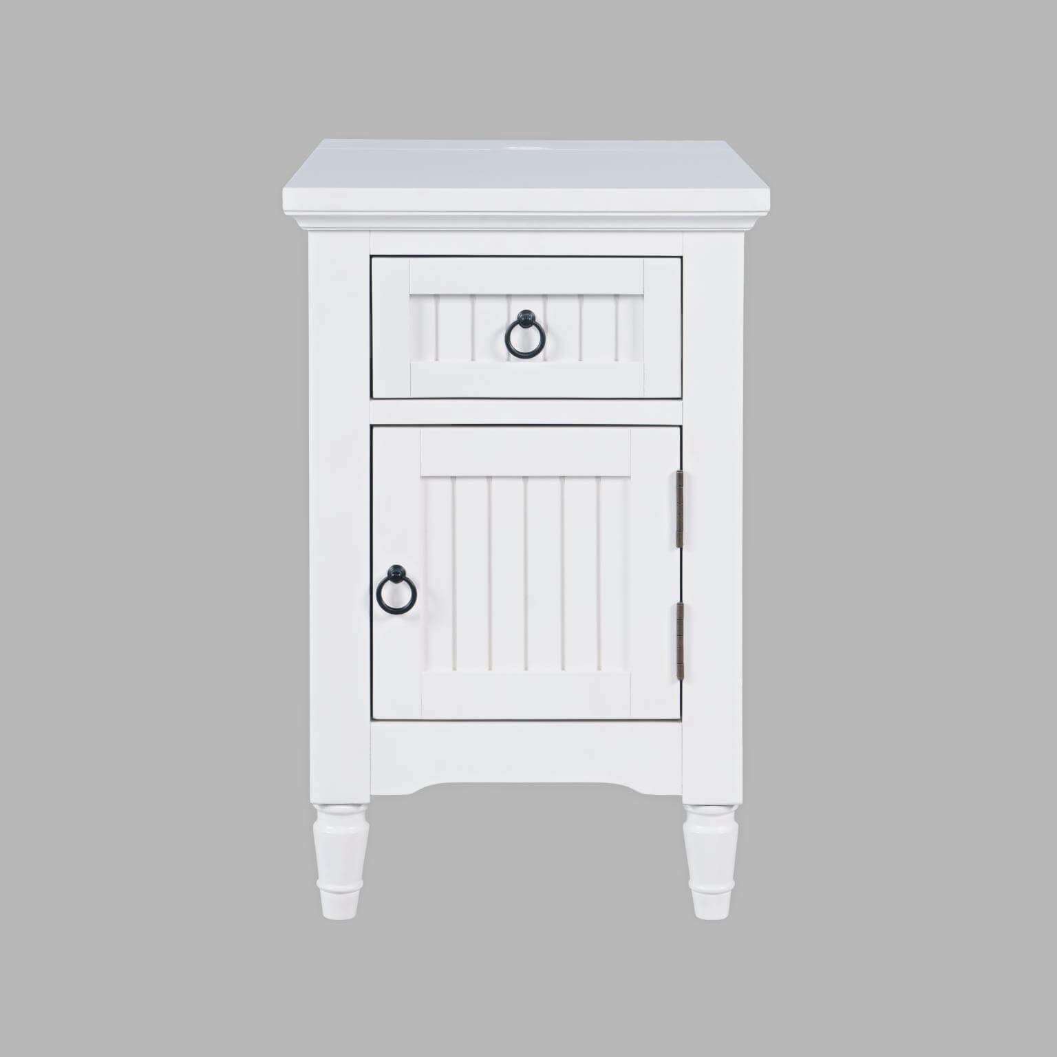 Westport Cabinet Power Chair Side Table in Westport White