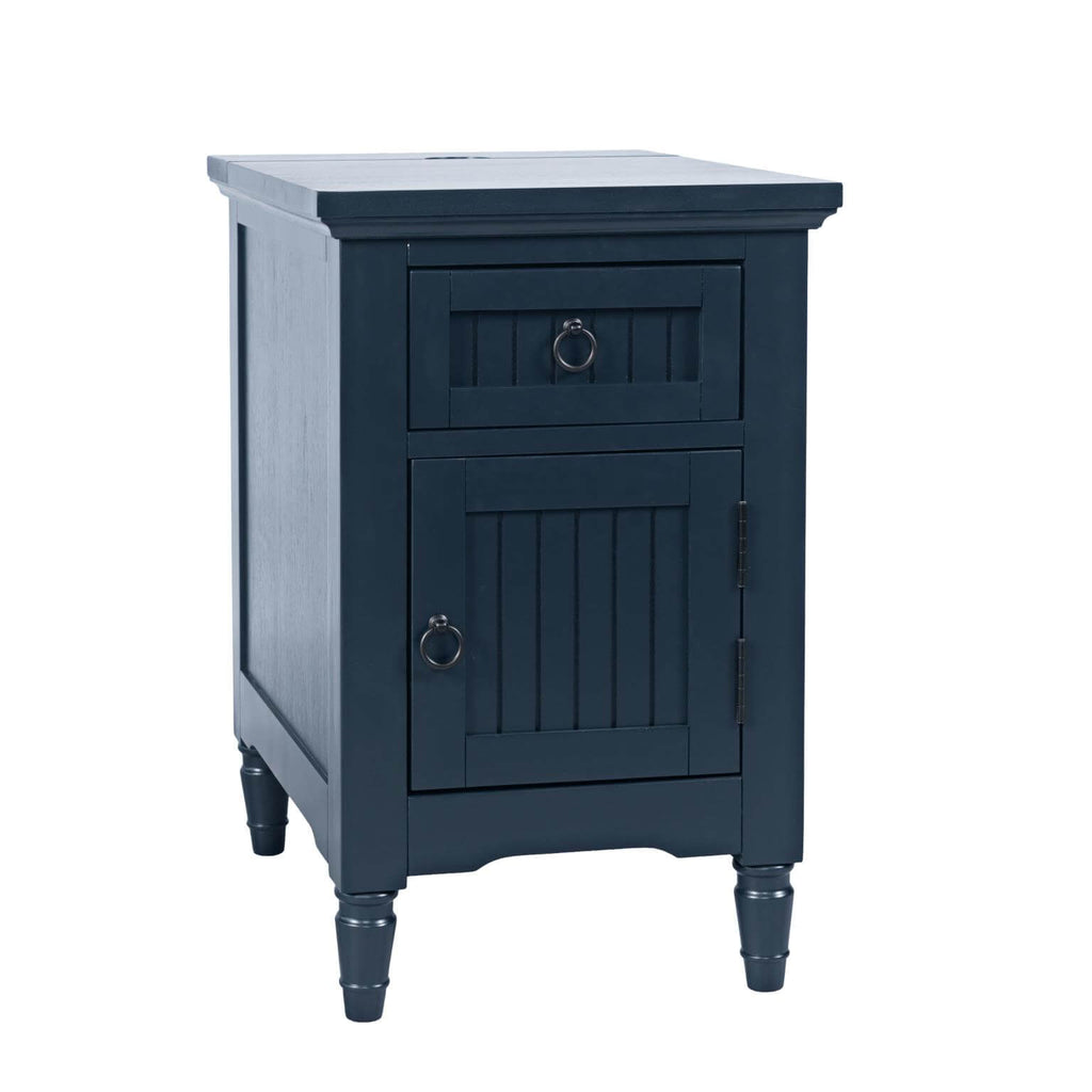 Westport Cabinet Power Chair Side Table in Navy