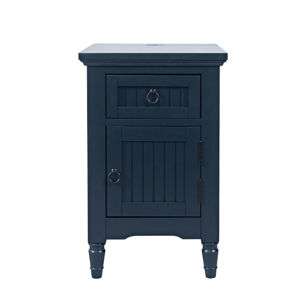 Westport Cabinet Power Chair Side Table in Navy