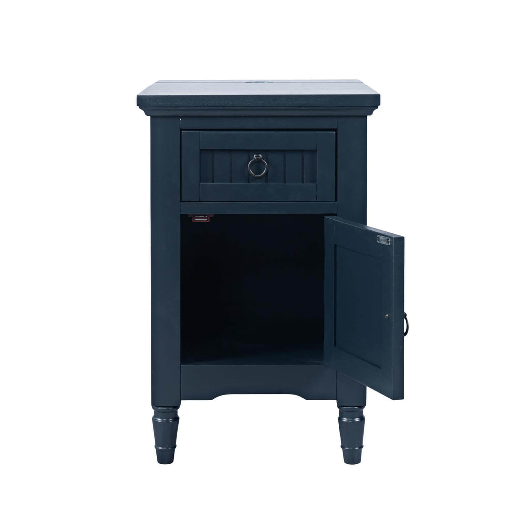 Westport Cabinet Power Chair Side Table in Navy