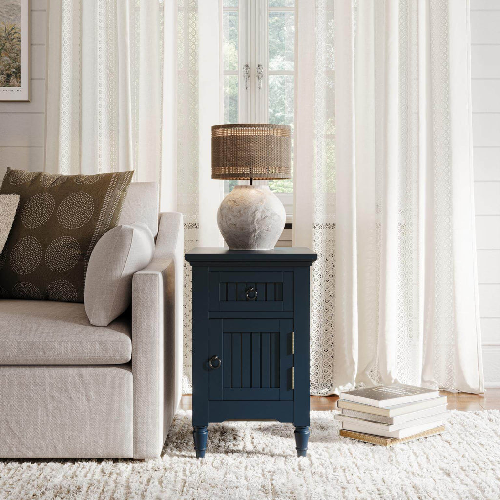 Westport Cabinet Power Chair Side Table in Navy