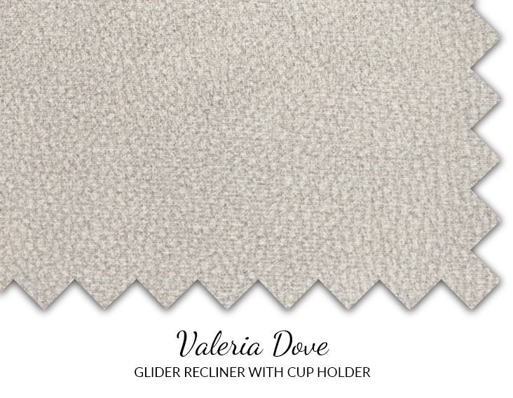 Valeria Dove Glider Recliner with Cup Holders