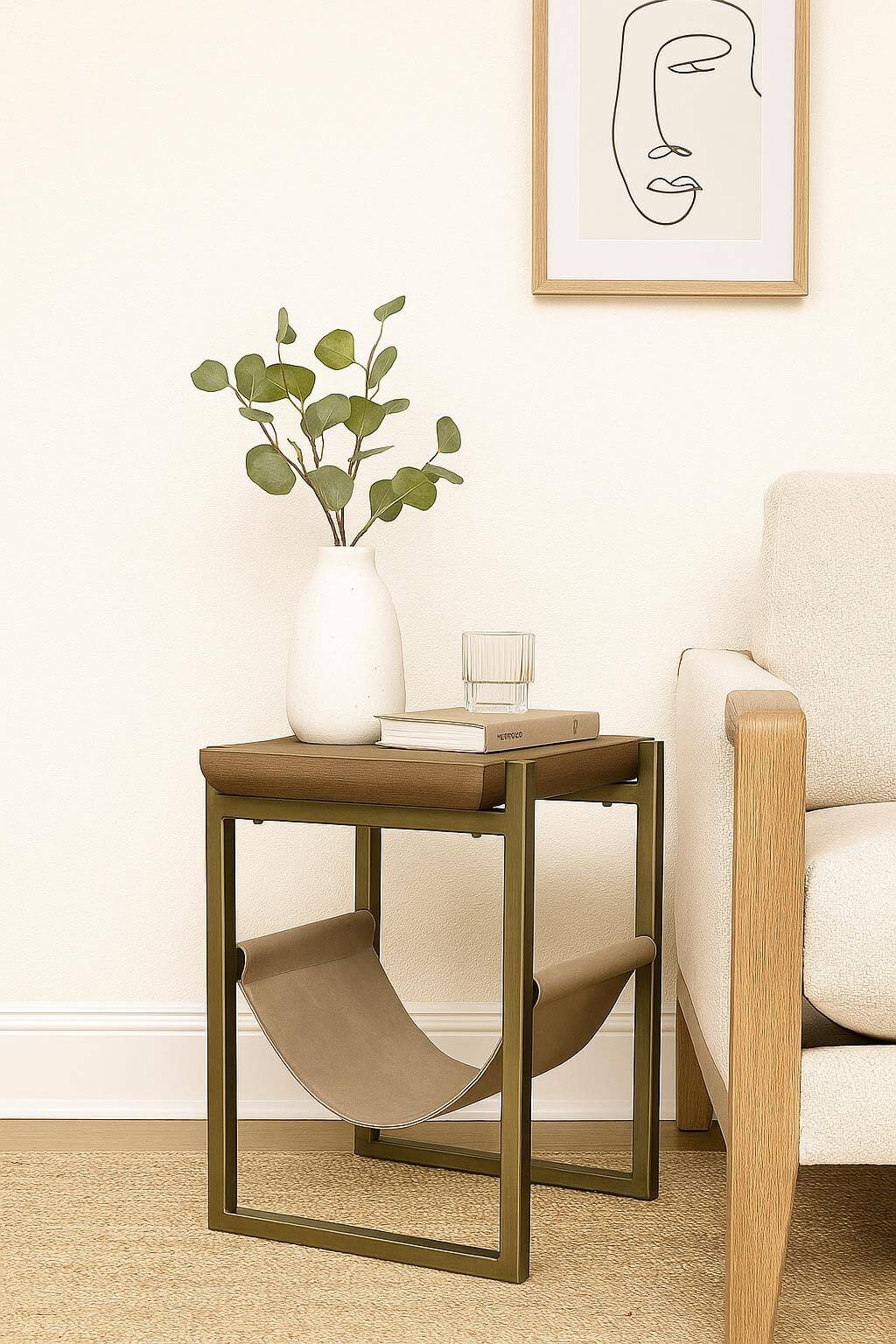 Elure Leather Sling Spot Table