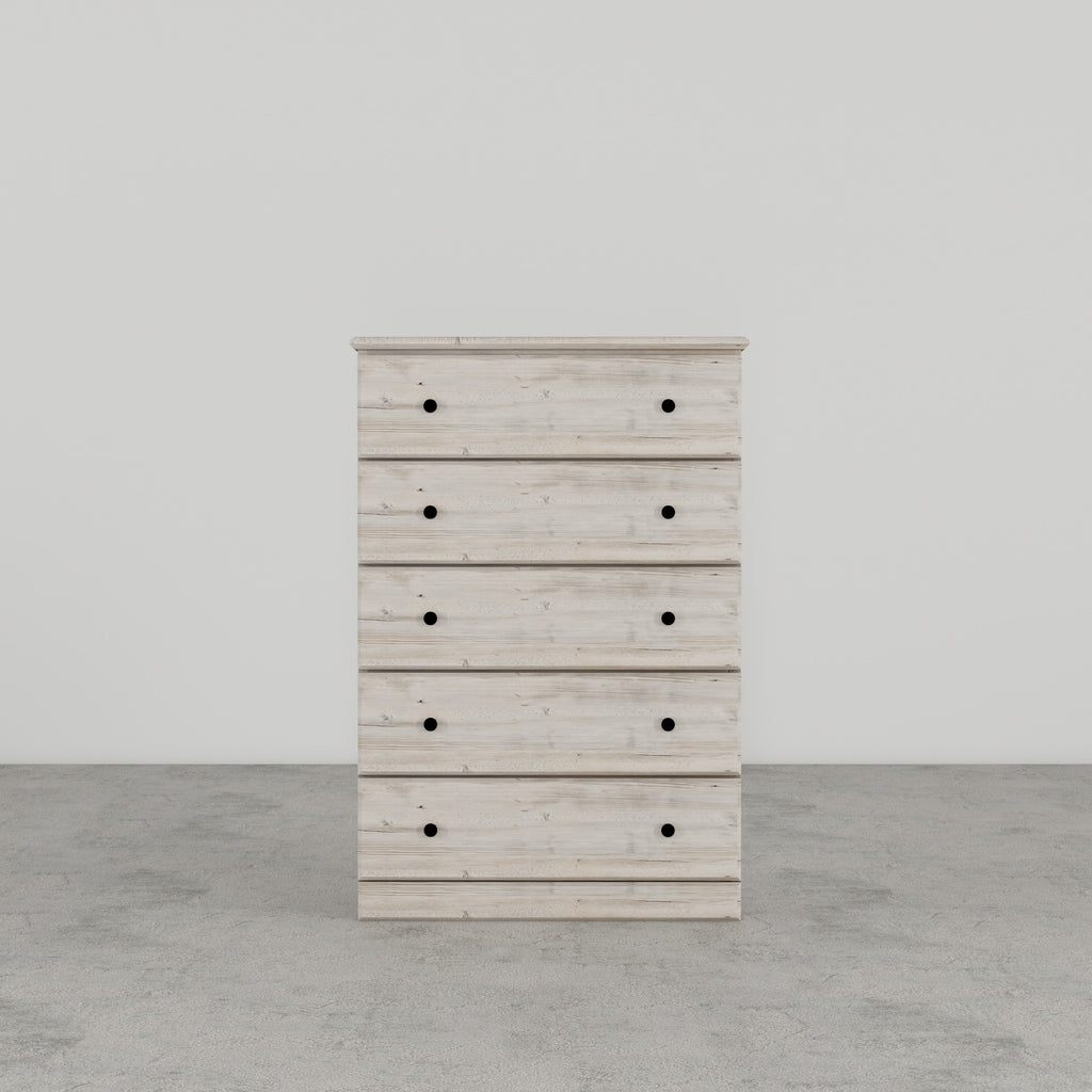 Perdue 5 Drawer Big Chester in Frosted Pine