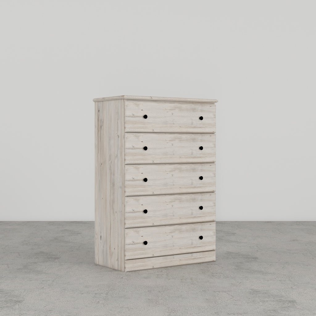 Perdue 5 Drawer Big Chester in Frosted Pine