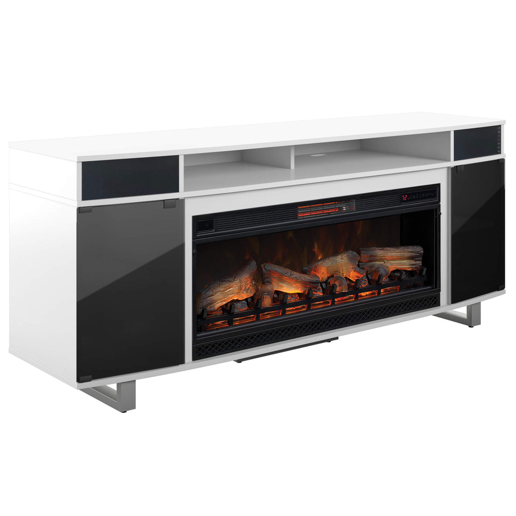 Classic Flame Enterprise 72" White