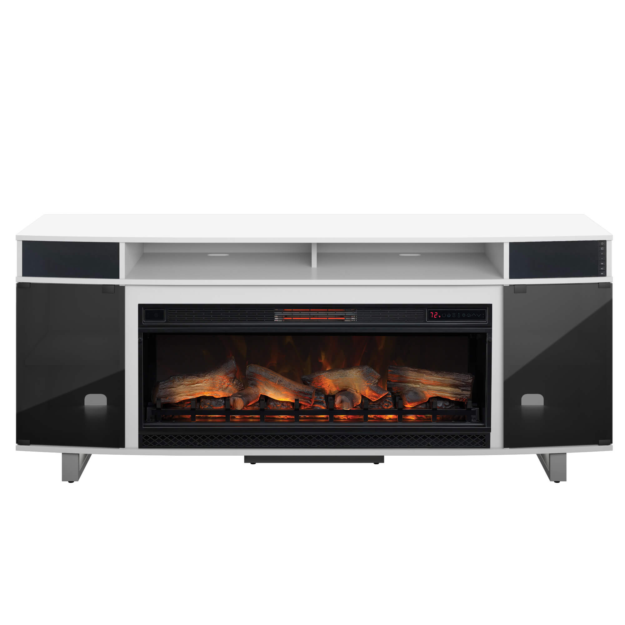 Classic Flame Enterprise 72" White