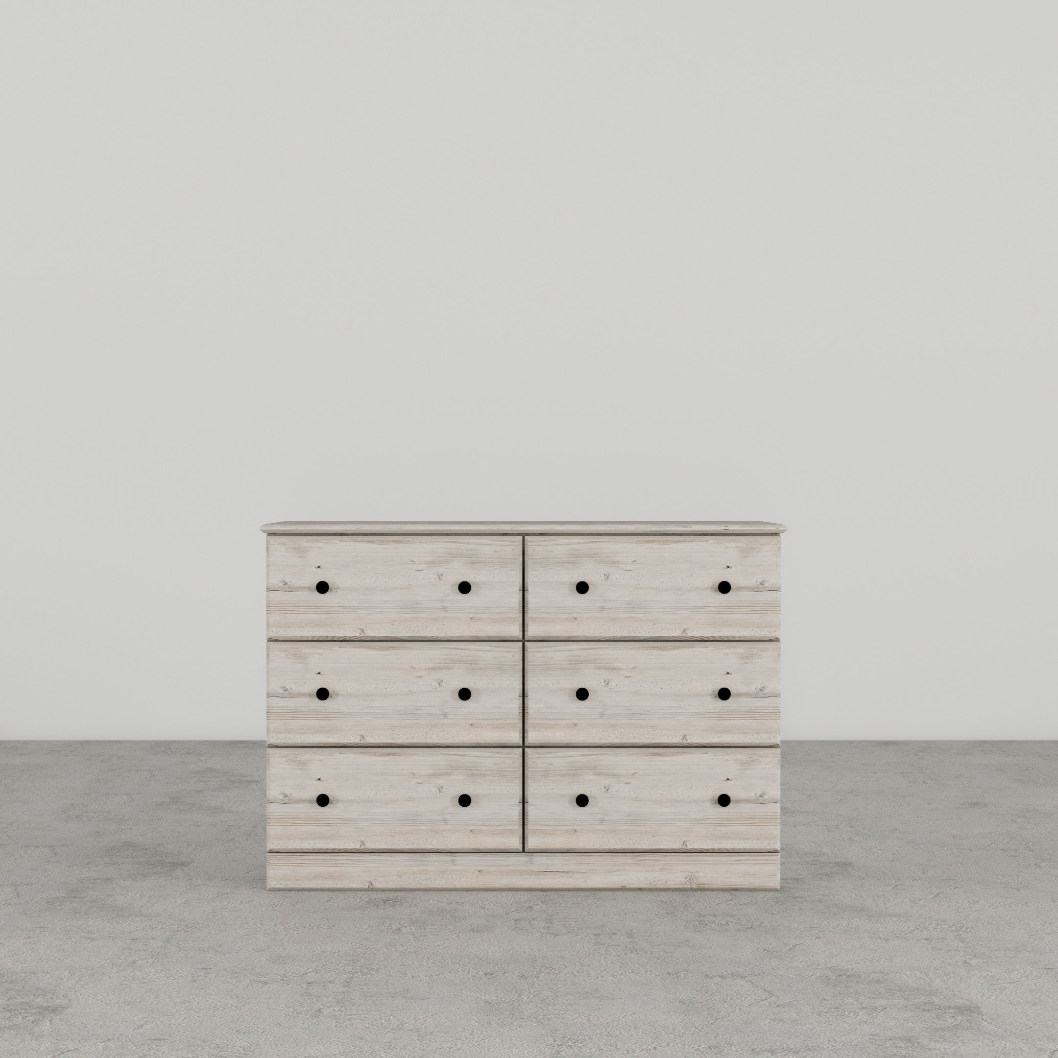 Perdue 6 Drawer Dresser in Frosted Pine