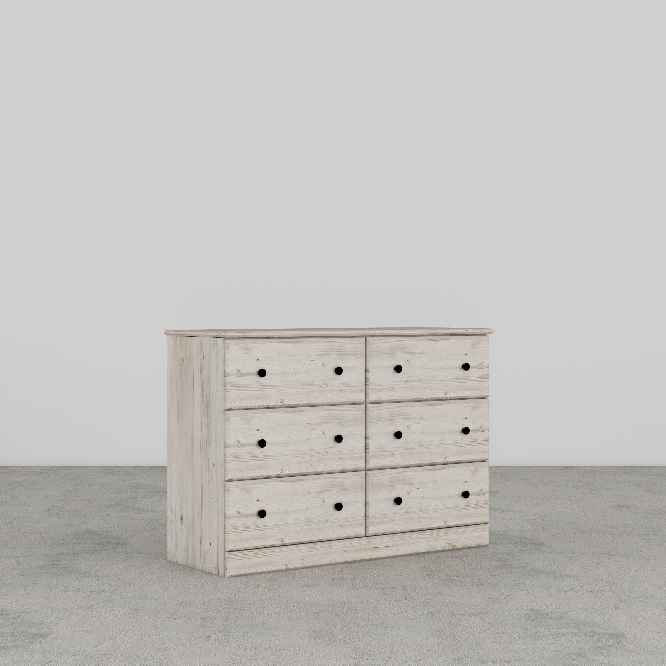 Perdue 6 Drawer Dresser in Frosted Pine