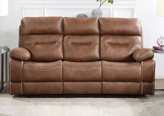 AWF 560 Palomino Brown Manual Reclining Sofa