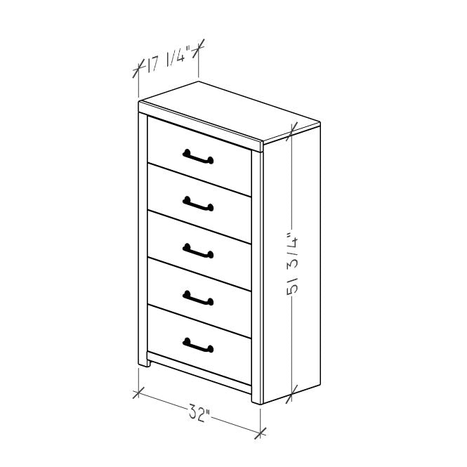 Perdue Essentials Premium 5 Drawer Chest