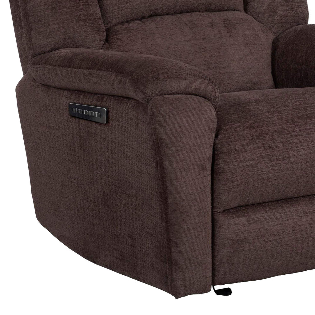 Flexsteel Perfect Match Plush Power Gliding Recliner with Power Headrest & Lumbar