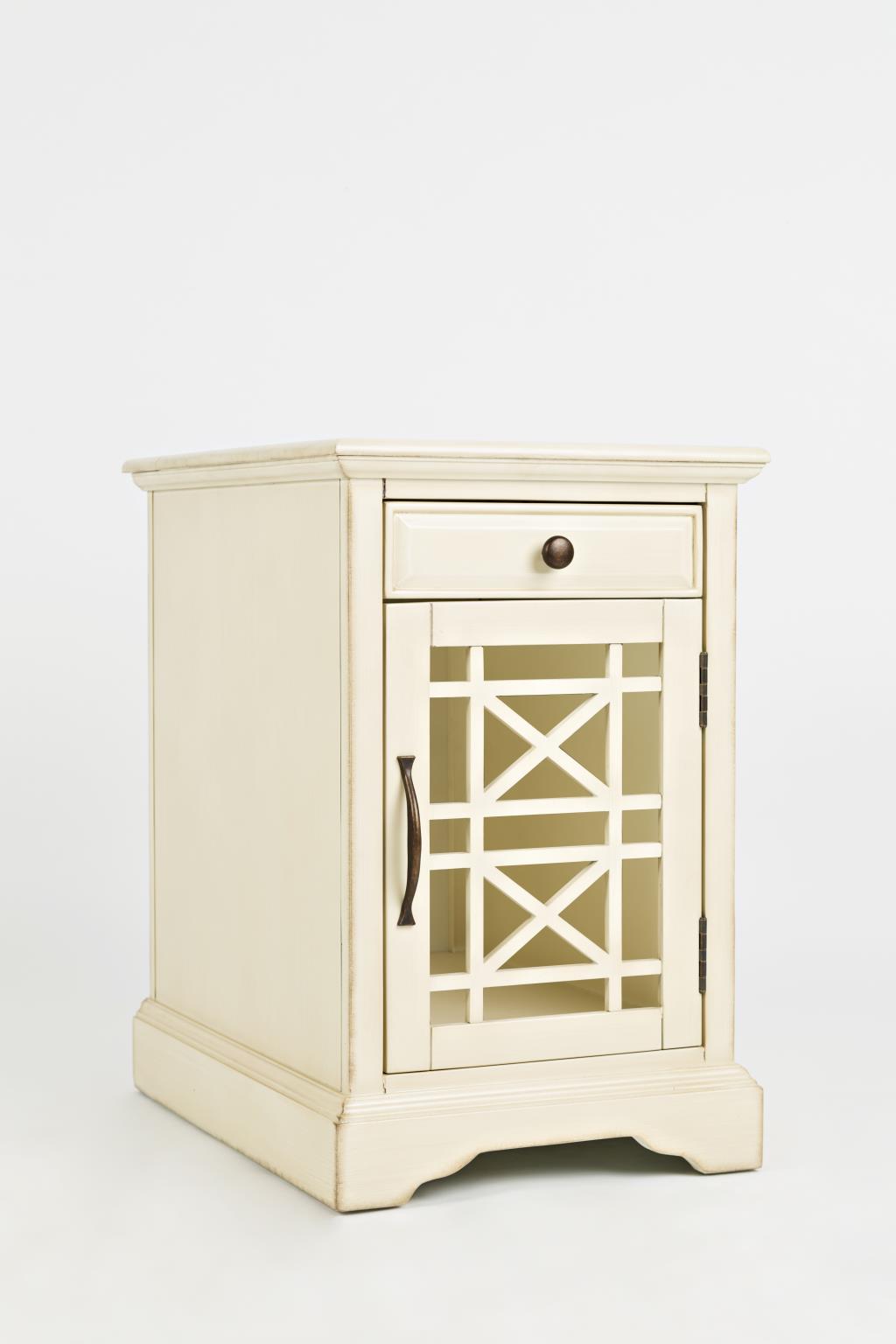 Craftsman Power Chairside Table Antique Cream