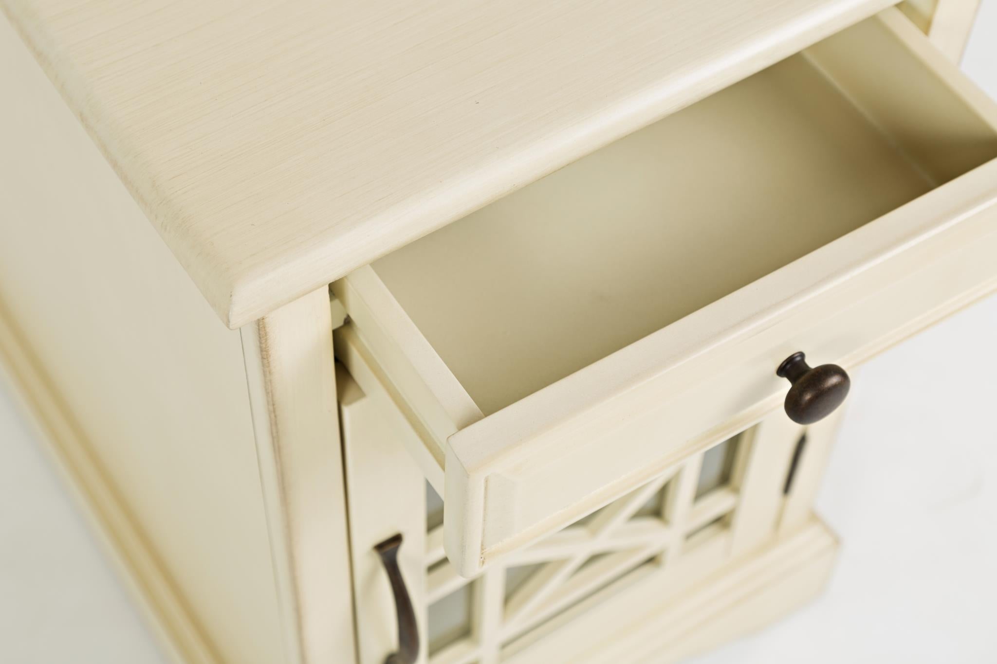 Craftsman Power Chairside Table Antique Cream