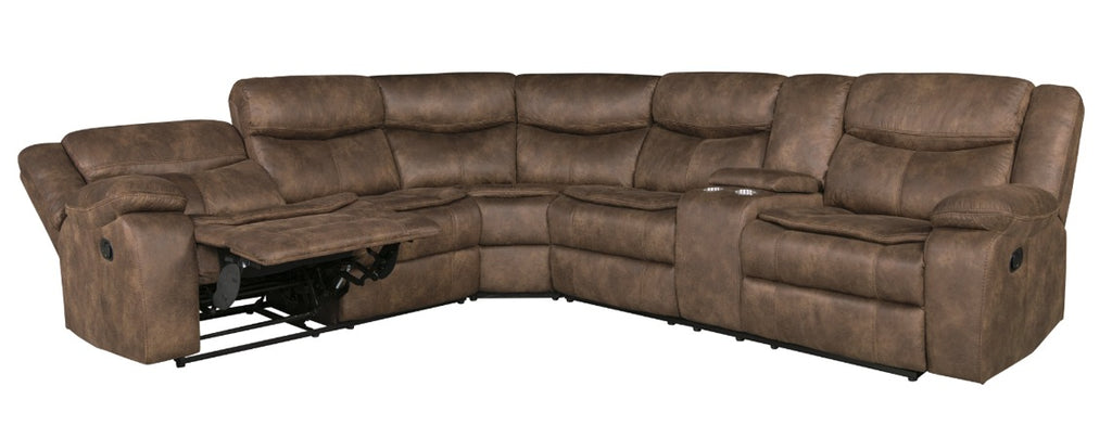 Dorado Walnut Reclining Sectional