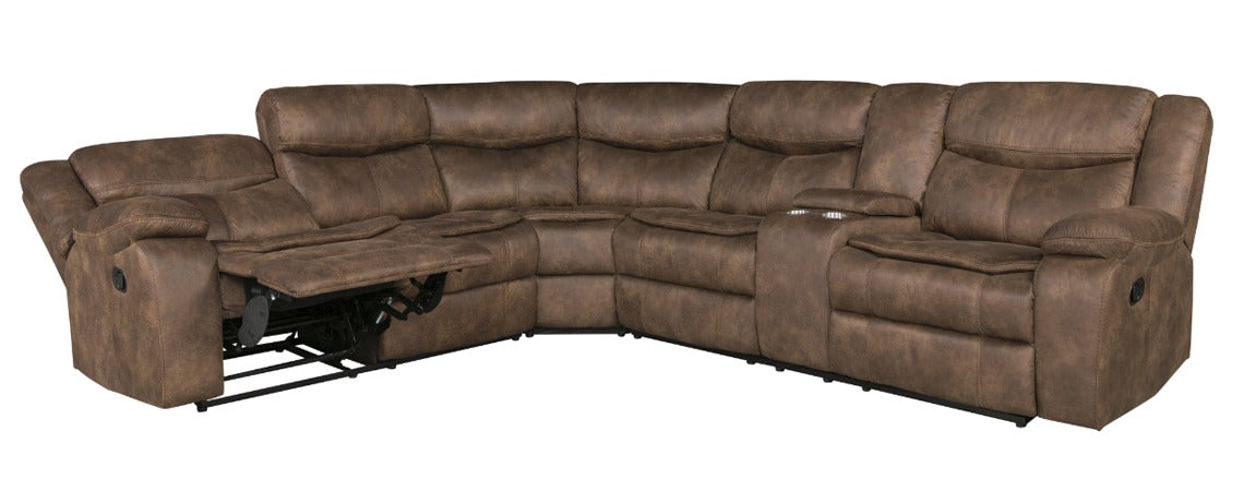 Dorado Walnut Reclining Sectional