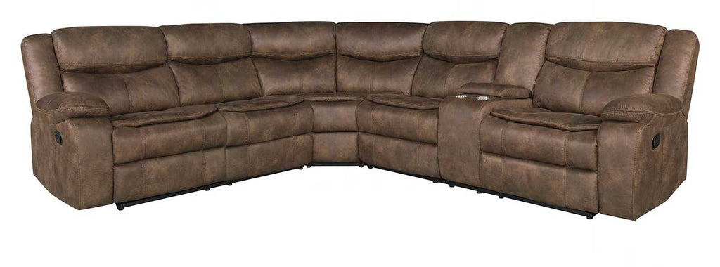 Dorado Walnut Reclining Sectional