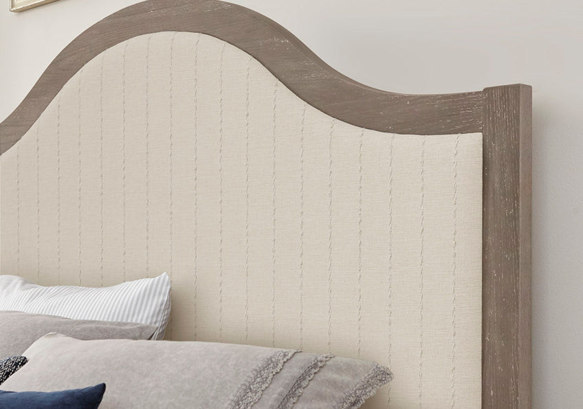 Vaughan Bassett Cottage Retreat Queen Upholstered Bed in Driftwood