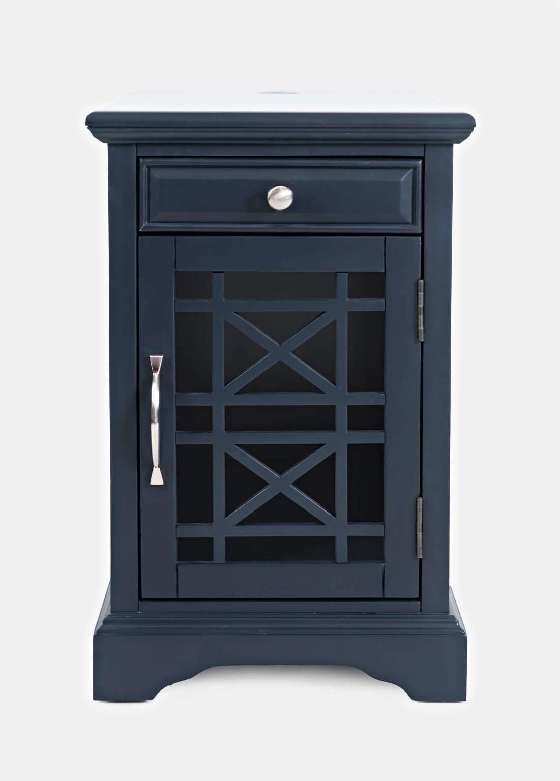 Craftsman Power Chairside Table Navy