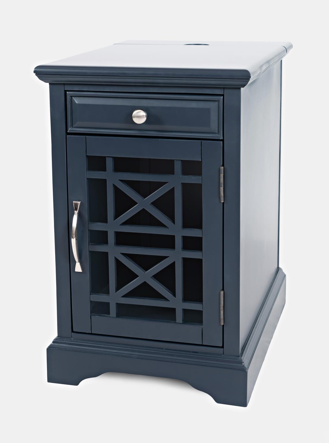 Craftsman Power Chairside Table Navy