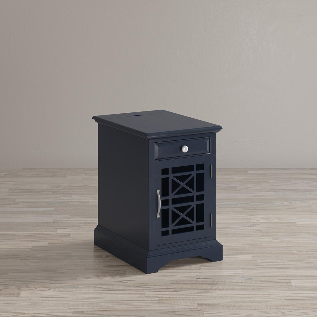 Craftsman Power Chairside Table Navy