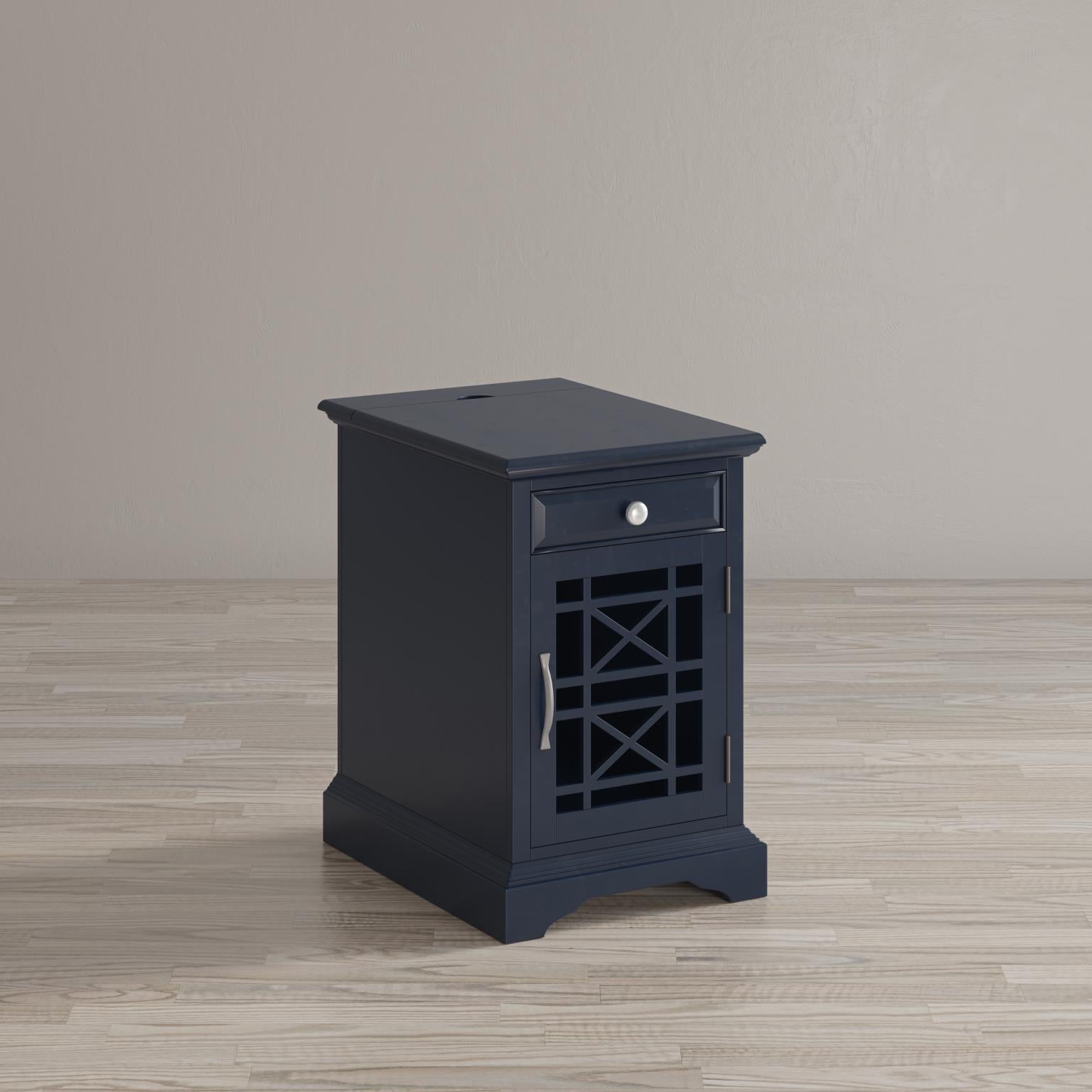 Craftsman Power Chairside Table Navy