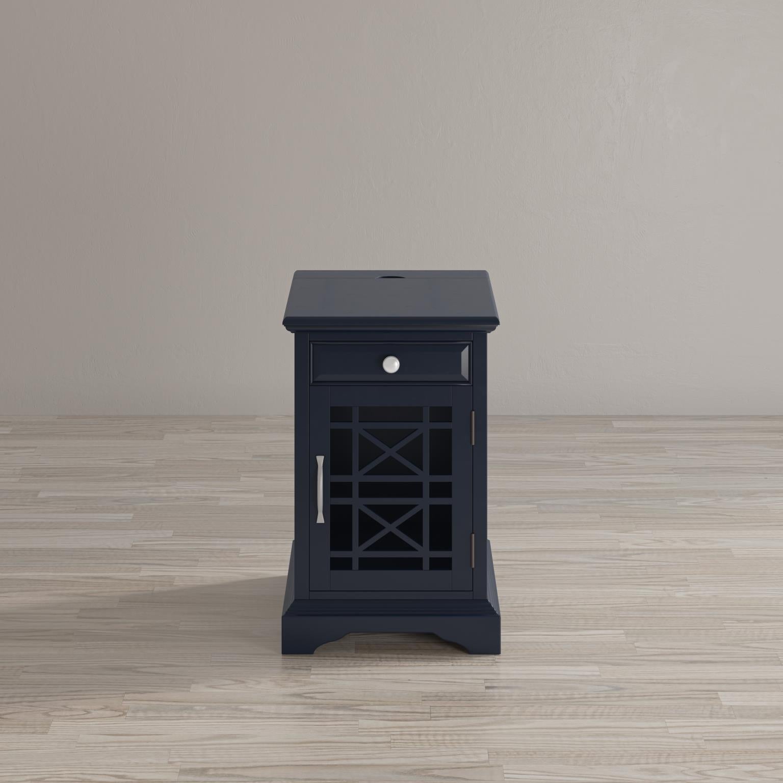 Craftsman Power Chairside Table Navy