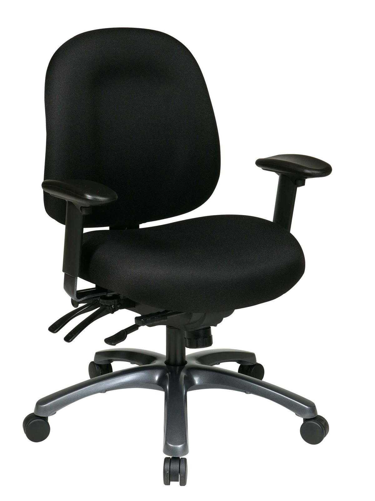 Multi-Function Mid Back Chair with Seat Slide