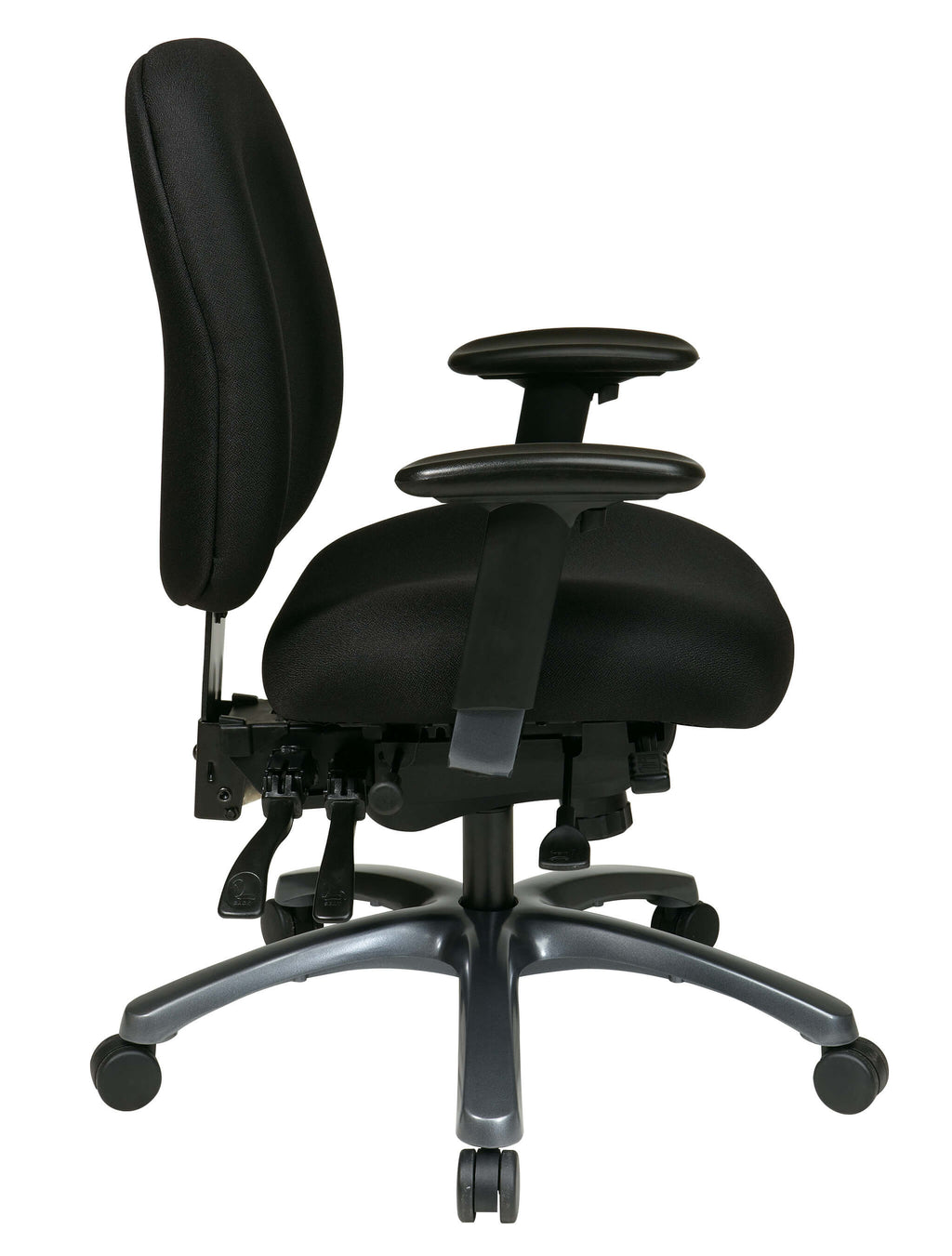 Multi-Function Mid Back Chair with Seat Slide
